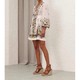Ninel - Lantern Sleeve Mini Dress